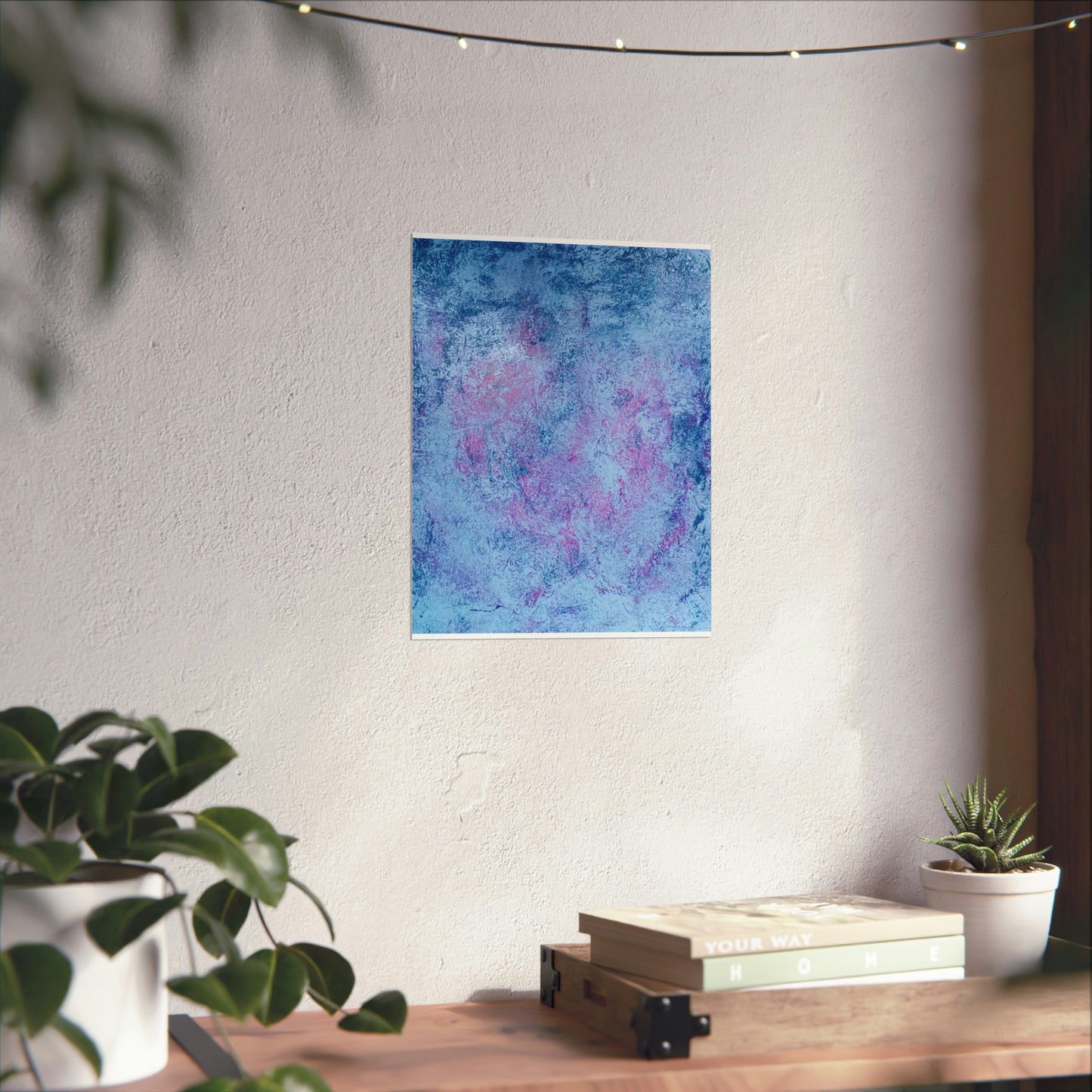 Blue Abstract Print