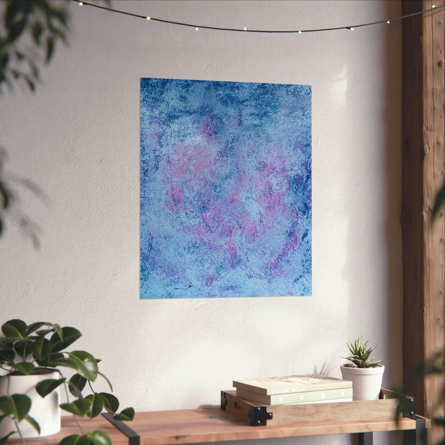 Blue Abstract Print